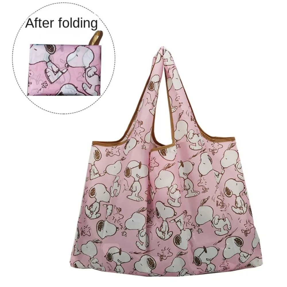 🆕 Snoopy Foldable Reusable Grocery Shopping Bag Pouch